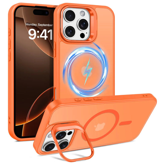 iPhone 16 Pro Slim MagSafe Case with Stand - Orange