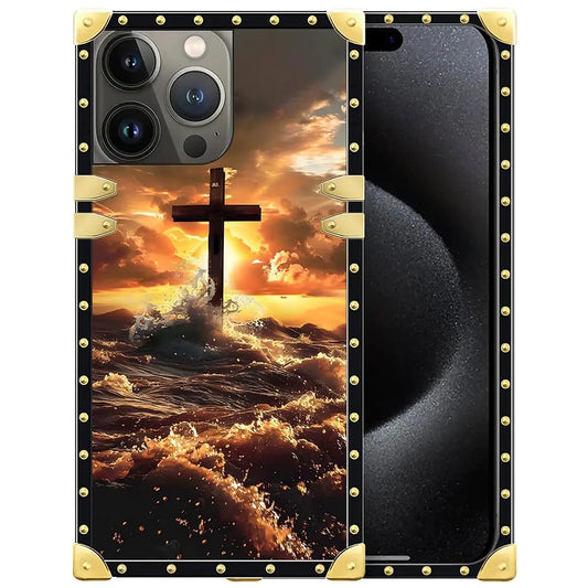 LuxEra iPhone 16 Pro Max Gold Cross Case