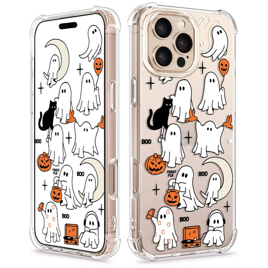 Ghostly Clear iPhone 16 Pro Case - Shockproof Bumper Cover